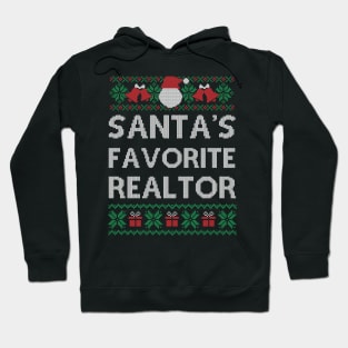 Santa's Favorite Realtor Funny Christmas Gift For Men Women Hoodie